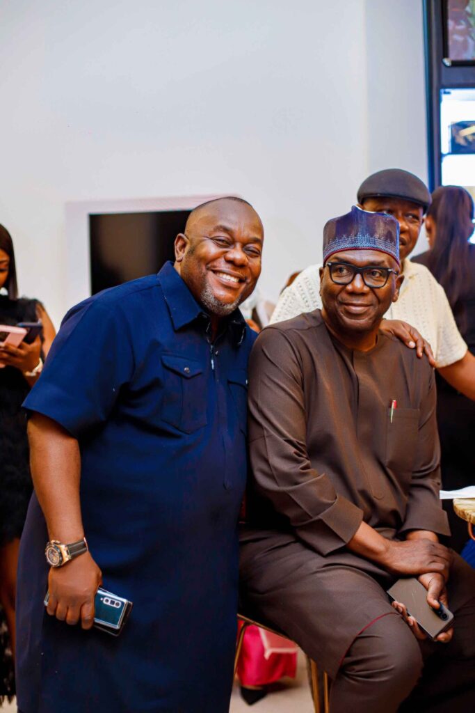 Chike Memeh (Director, Scentified by Cascades Luxury) with Governor AbdulRahman AbdulRazaq of Kwara State