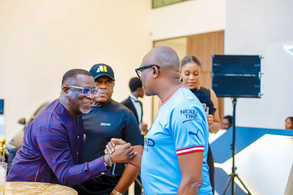 From left - Chief Tayo Ayeni, Donald Nedkwu and Emeka Obiagor (Executive Director, Wema Bank Plc)